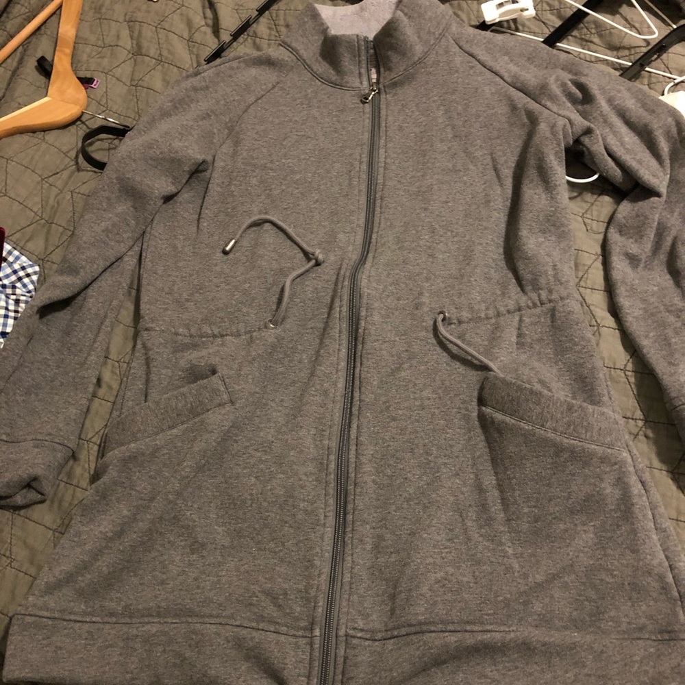UGG, cinch waist, tunic length sweatshirt.